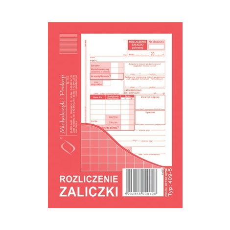 Druk MiP Rozliczenie Zaliczki A6/40